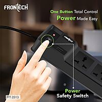 Frontech FT-0867 Surge Guard Power Strip – Durable Multi-Outlet Protection for Home & Office