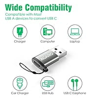 AGARO USB 3.0 Type C Female to USB Male OTG Adapter, 5 Gbps High-Speed Data Transfer, Compatible with Laptops, Tablets, Smartphone, Chargers and More Devices with Standard USB A Interface