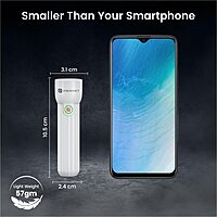 Portronics Eco Glow Mini LED Torch – White is a portable, bright, energy-efficient flashlight ideal for emergencies and outdoor adventures.