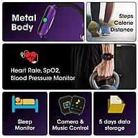 ZEBRONICS DC Joker Edition DRIP Smartwatch with Bluetooth 5.1 Calling, 1.69" Display Size, Voice Assistance, 11 Built-in + Customizable Watch Faces, 8 Menu UI, IP67 and 100+ Sports Tracker