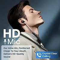 Portronics Harmonics Y4 Bluetooth In-Ear Headset – V5.4, Type-C | 100Hrs Play Time | Black