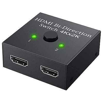 HDMI Switch 2 in 1 Out 4K 60hz HDMI Switcher 2 Port Bi-Directional Splitter