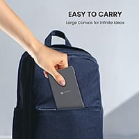 Portronics Ruffpad Calc 2-in-1 Calculator & LCD Writing Pad with 6.5 Inches Tablet, 12 Digits, Foldable Design, Stylus Pen for Students