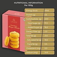 SMOOR Premium Grandma's Mango Khatai Cookies Crunchy & Sweet Gourmet Cookie Biscuits 150g