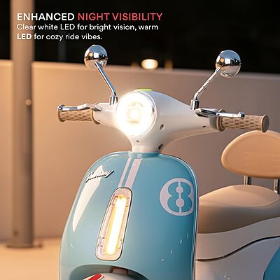 Baybee Vintage Battery Operated Bike for Kids, 1 to 5 Years Boys Girl (Blue)