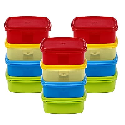 Varmora V Fresh 250 ml Set of 12  FDA Approved BPA-Free Fun Colors Fresh and Hygienic Food Storage Container