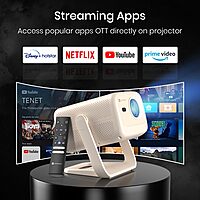 Portronics Beem 480 POR-2752 LED Projector – 5100 Lumens | 1080p | Android 9.0 | White