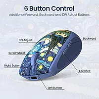 Portronics Toad III Plus Blue – Dual Mode Mouse, Stylish, Ergonomic Design, Wireless & Wired Connectivity, Smooth Tracking, Long Battery Life, Ideal for Home & Office Use, Compact & Portable.