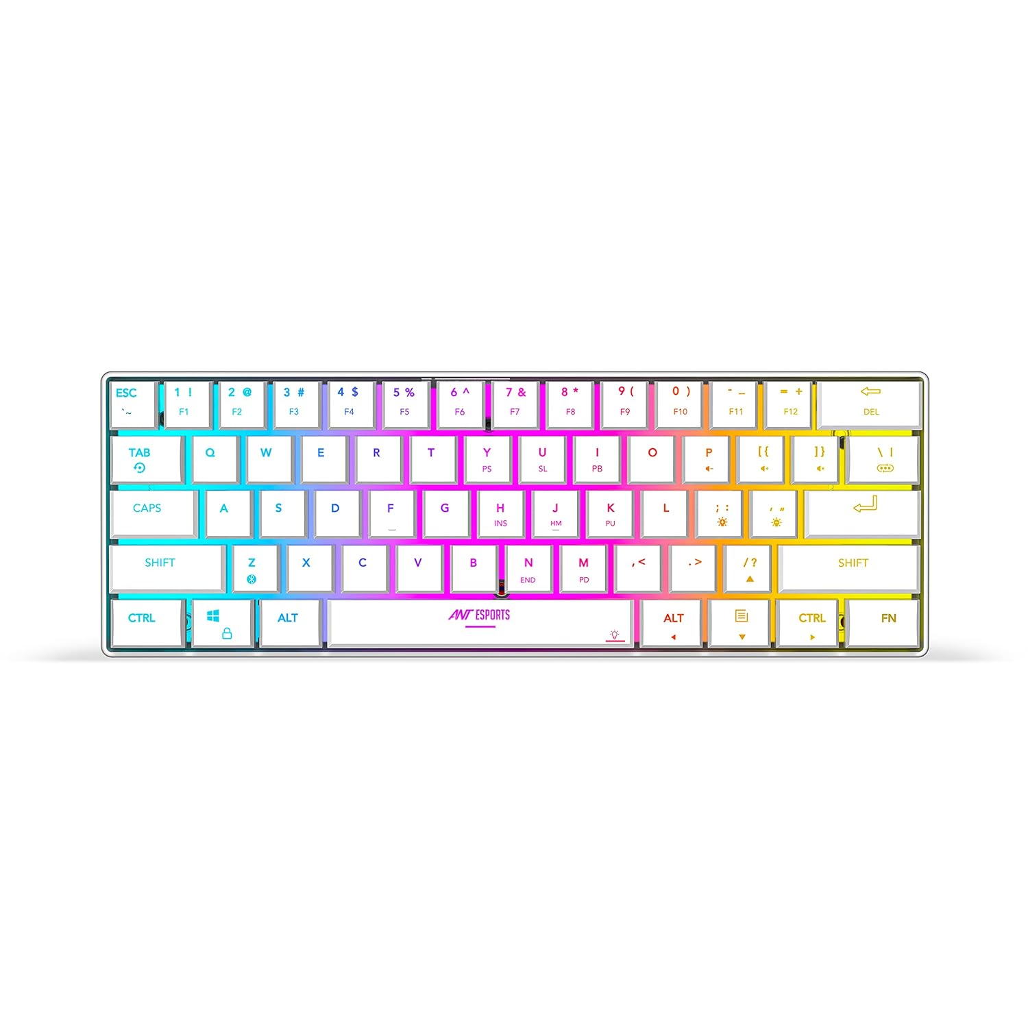 OpenBox Ant Esports MK 1500 Mini / 60% Pro RGB, Type-C Charging, 1000 mAh battery, Membrane Wireless Gaming Keyboard