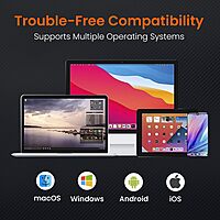 Portronics MPort View One – 5-in-1 USB-C Hub, 4K HDMI, USB 3.0, SD/TF Card Reader, Compact Design, Ideal for Laptops, Supports High-Speed Data Transfer, Plug and Play, Lightweight and Portable.