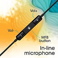 Zebronics Zeb-Buds 30 3.5Mm Stereo Wired In Ear Earphones With Mic For Calling, Volume Control, Multifunction Button, 14Mm Drivers, Stylish Eartip,1.2 Meter Durable Cable And Lightweight Design