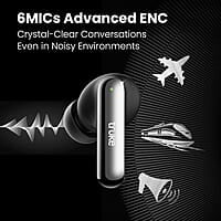 truke Buds Clarity 5 True Wireless in Ear Earbuds, 6Mic Adv. ENC, 80H Playtime, 35ms Ultra-low latency, 13mm Titanium Drivers