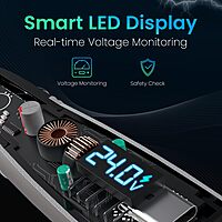 Portronics Car Power Armour 55.5W Fast Car Charger Type-C PD & USB with LED Display