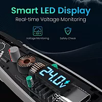 Portronics Car Power Armour 55.5W Fast Car Charger Type-C PD & USB with LED Display