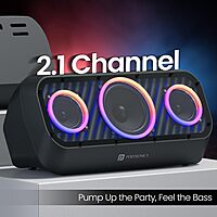 Portronics MicroBlast POR 2393 Bluetooth Speaker – 60W | 2.1 Channel | RGB | Black
