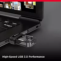 Open Box SanDisk Ultra Dual SDDD3-128G-G46/SDDD3-128G-i35 128 GB OTG Drive (Black, Type A to Micro USB)