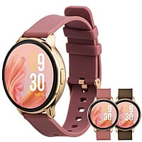 Vibez by Lifelong Smartwatch for Women with 2 Silicone Straps, Bluetooth Calling, HD Display, Multiple Watch Faces, Sports Modes, Health Tracking