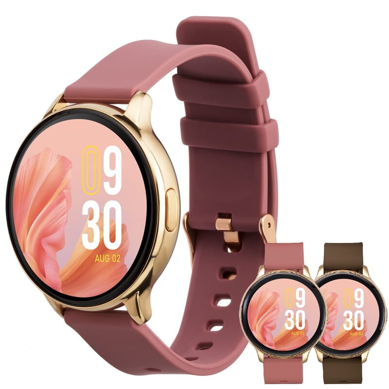 Vibez by Lifelong Smartwatch for Women with 2 Silicone Straps, Bluetooth Calling, HD Display, Multiple Watch Faces, Sports Modes, Health Tracking