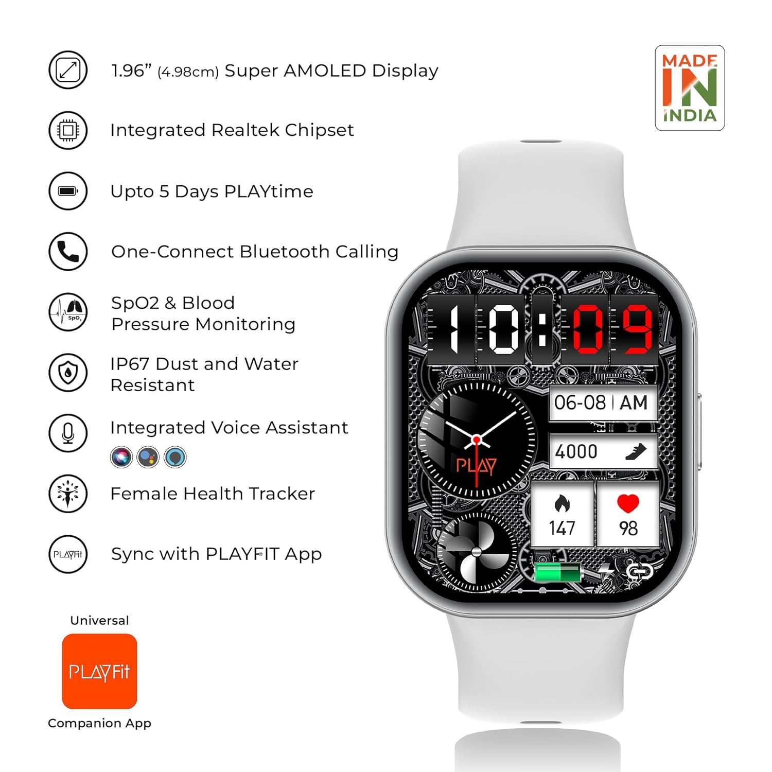 PLAY Flaunt + Smartwatch Silver Grey