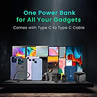 Portronics MagClick 10K – 15W Wireless 10000mAh (Beige) is a sleek power bank that offers fast wireless charging, compact design, and high capacity, perfect for on-the-go charging needs.