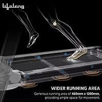 Lifelong Treadmill for Home - 6 HP Peak Motorized Treadmill, 6 Level Manual Inclines, Max Speed 14 km/hr - Heart Rate Sensor, Bluetooth Speaker,Max Weight 120Kg