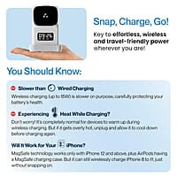 Ambrane 22.5W Magnetic MagSafe 3in1 Wireless Charger for iPhone 15/15 Plus/15 Pro/15 Pro Max, iPhone 14/14 Plus/14 Pro/Max, iPhone 13, 13 Pro/Max, Airpods 3rd/2nd gen Aerosync Trio