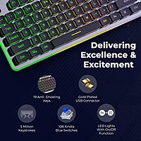 Coconut Force Gaming Combo (Black, RGB, 26 Anti-Ghosting Keys, Ergonomic Design, RGB Backlit Mouse, 1 Year Warranty)