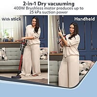 AGARO Supreme Cordless Stick Vacuum Cleaner,2In1 Handheld&Stick,400W Motor,25 Kpa Suction Power,3 Adjustable Suction Modes