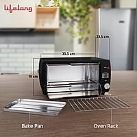 Lifelong OTG 9 Litre - Electric Oven Toaster Griller for Kitchen, Contant Temp - 1100W