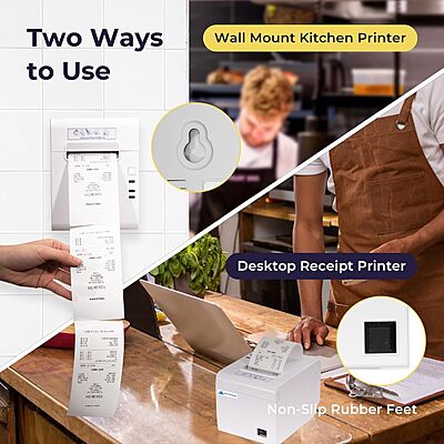 Atpos AT-402 80mm 3 Inch Thermal Receipt Printer (Bluetooth + USB ) | Auto Cutter