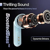 Ambrane Dots Sense True Wireless Earbuds with 21 Hours Playtime,Environmental Noise Cancellation (Enc),10Mm Drivers with Boostedbass,Bluetooth V5.1,Ipx4 Splash Proof