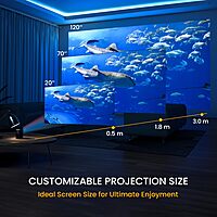 Portronics Pico 12 Smart Projector – 4K Support, Android 11, Compact Design | Stunning Visuals & Vibrant Colors | Perfect for Home Entertainment & Movies