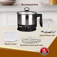 AGARO Esteem Multi Kettle 1.2 Litre, 600W with 3 Heating Modes & Rapid Boil Technology