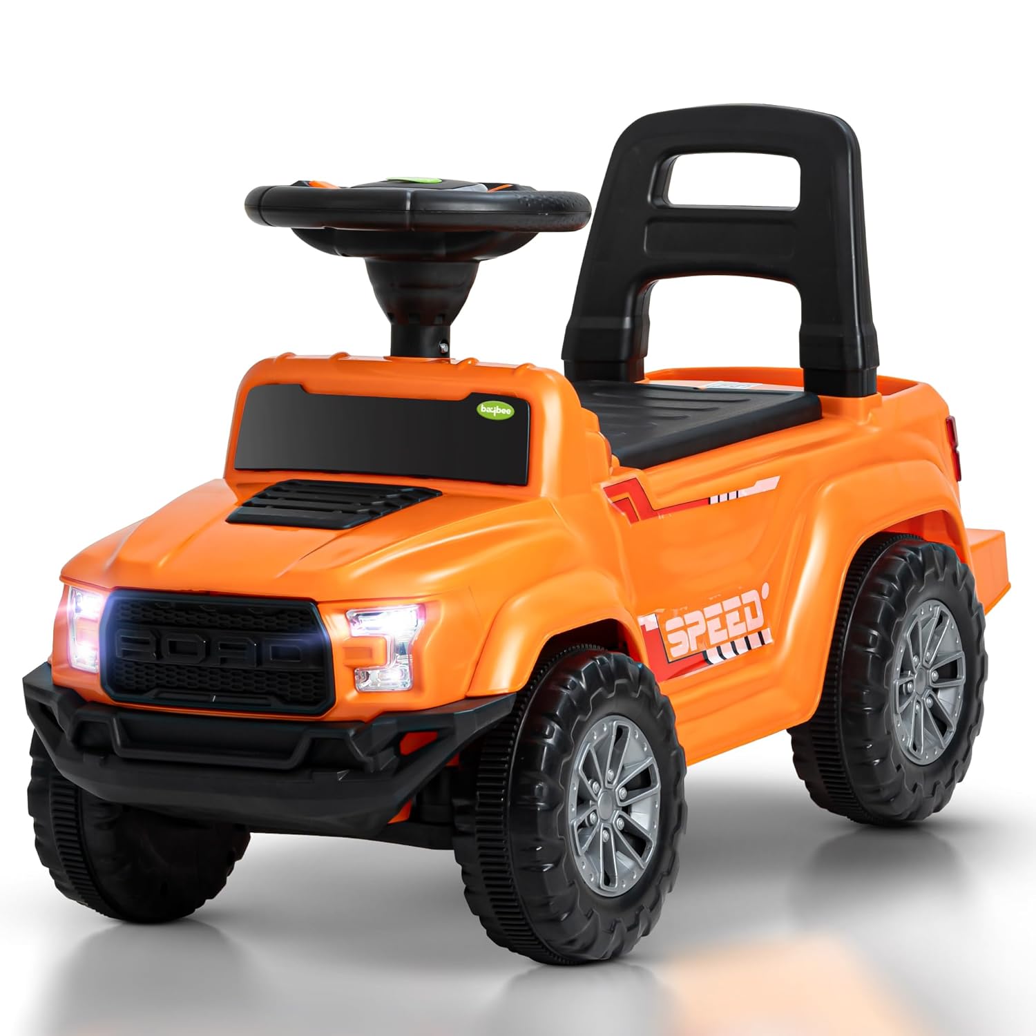 Baybee Push Ride on Baby Jeep for Kids Toys with LED Light & Storage Bin-Orange Baybee Push Ride on Baby Jeep for Kids Toys with LED Light & Storage Bin-Orange