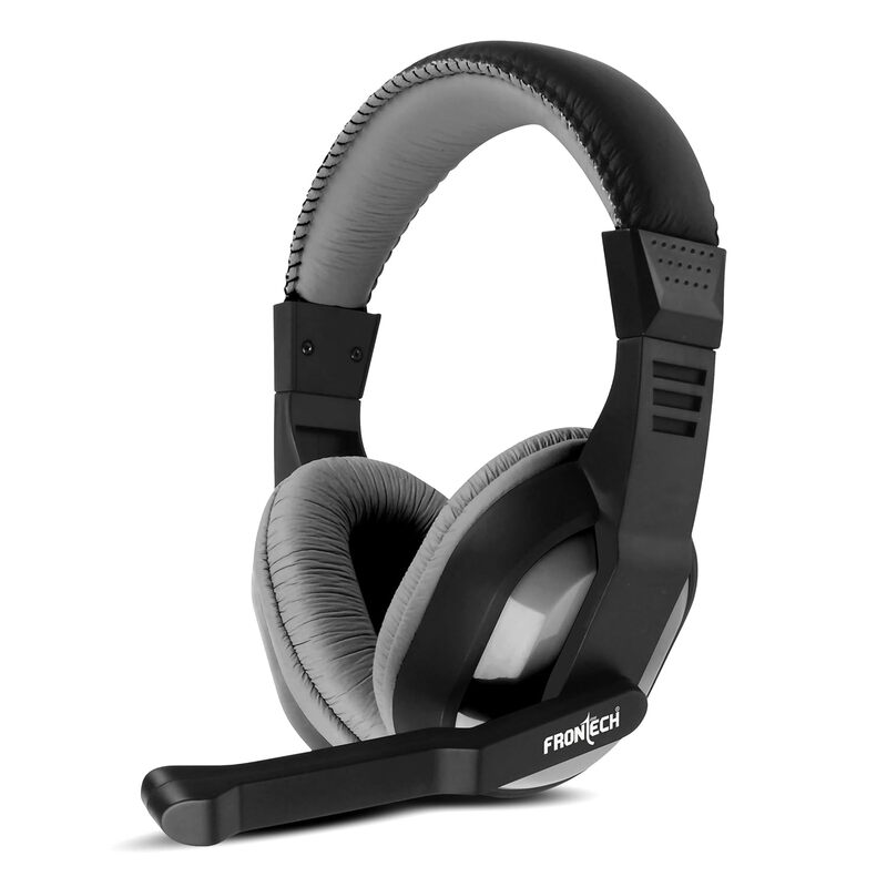 Frontech HF-3447 – Wired multimedia headphone with clear sound, adjustable headband, and soft ear cushions for all-day comfort.