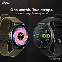 Vibez by Lifelong Smartwatch for Men & Women 1.28" HD display Bluetooth calling, Multiple Watch faces, Health Tracker, 7-day battery