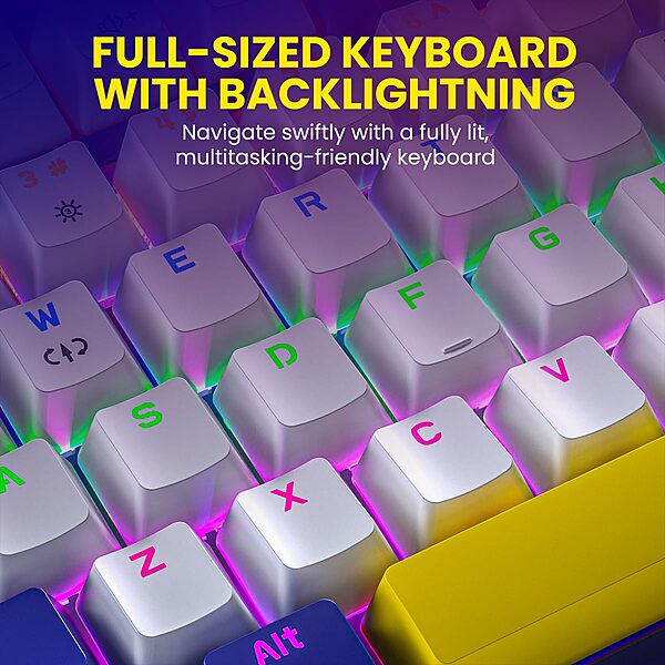 Portronics K1 Mechanical Keyboard offers tactile blue switches, customizable RGB lighting, sleek design, and durability for gamers and typists.