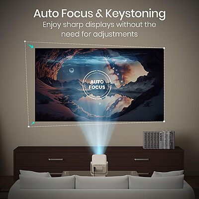 Portronics Beem 480 POR-2752 LED Projector – 5100 Lumens | 1080p | Android 9.0 | White