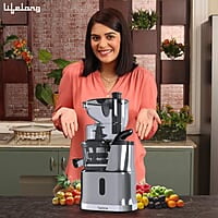 Lifelong Cold Press Juicer Blender 200 W, Slow Juicer Cold Pressed - Fruit & Vegetable Juicer