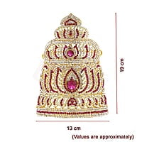 God Ornament Gold Plated Amman Face/Mugam,Crown/Kireedom and Attigai/Necklace