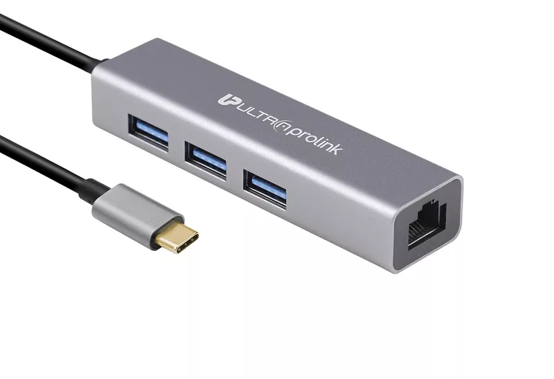Ultraprolink UM0095 GigaHub USB-C with Ethernet & USB 3.0 X 3