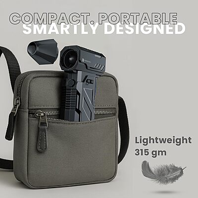 Portronics Tornado Air Blower – Portable Air Duster Blower | Rechargeable | 130,000 RPM | Black