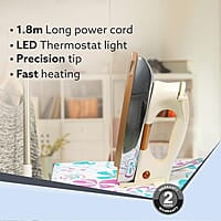 AGARO Regency Triple Layered Heavy Weight Electric Dry Iron, 1000W, Non- Stick Coated Heavy Sole Plate