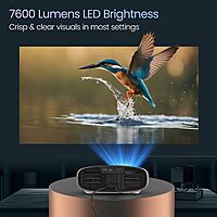 Portronics Beem 530 POR-2312 LED Projector – 7600 Lumens | 1080p | Android | White