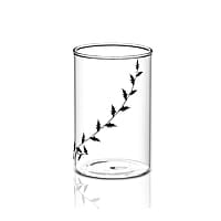 Borosil Vision Black Krip 295 ml Set of 6 pcs Transparent Drinking Glass |Borosilicate Glass Tumblers for Water, Cold Drinks, Juice| Flame Proof, Microwave & Dishwasher Safe | for Daily use & Gifting