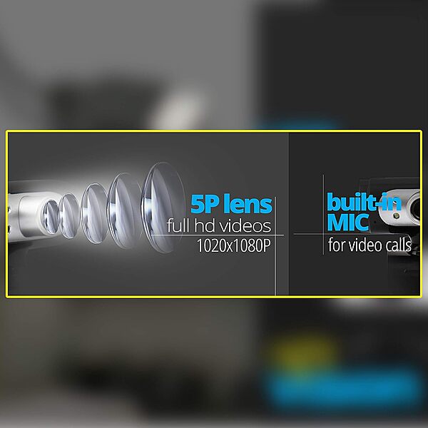 Zebronics Zeb-Ultimate Pulse Webcam – 1080p HD, Built-in Mic, Adjustable Clip, Plug & Play