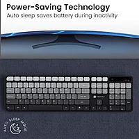 Portronics Key11 Grey Combo | Bluetooth 5.3, USB Connectivity, Type-C Charging | Sleek Design, Ergonomic Keys, Long Battery Life | Perfect for Home and Office Use | Reliable Performance.