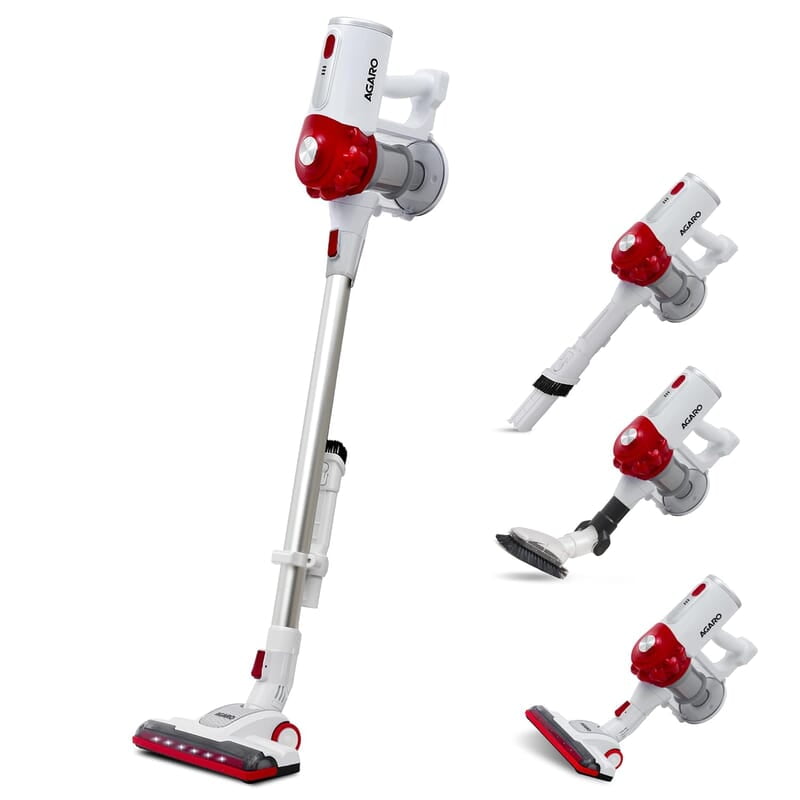 AGARO Regency Cordless Stick Vacuum Cleaner, Dry Vacuuming, 2 Suction Modes, 7 kPa Suction Power