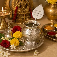 925 Sterling Silver God Murugan Vel Stand for Pooja Room, Home Decor & Daily Devotional Use