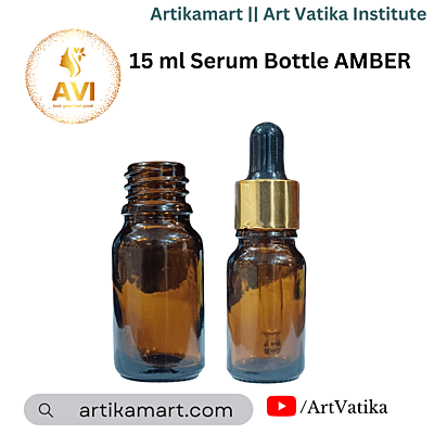 15 ml Serum Bottle AMBER Brown 18mm NECK 15 ml Serum Bottle AMBER Brown 18mm NECK